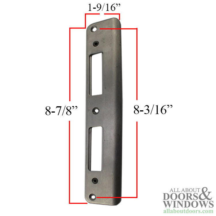 P2000 Latch and Deadbolt Strike Plate Adjustable - Stainless - P2000 Latch and Deadbolt Strike Plate Adjustable - Stainless