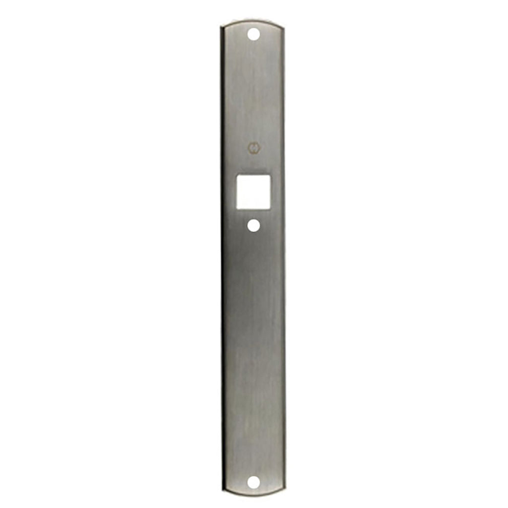 Hoppe M216N Dummy Backplate, Interior with Square Hole - Satin Nickel - Hoppe M216N Dummy Backplate, Interior with Square Hole - Satin Nickel