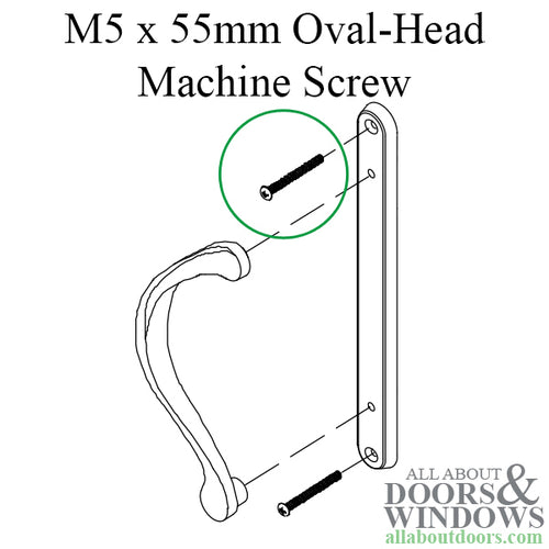 M5 x 55mm Phillips Ovalhead Machine Screw - Choose Color - M5 x 55mm Phillips Ovalhead Machine Screw - Choose Color