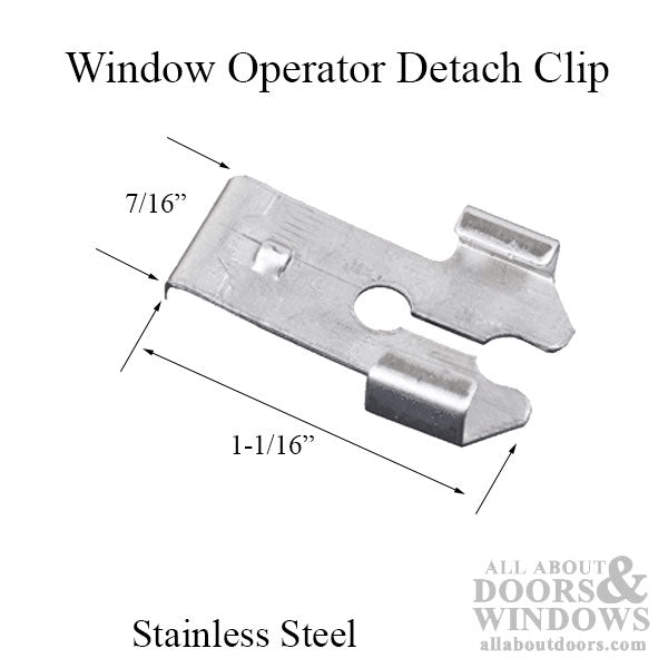 Marvin Window Operator Detach Clip Stainless Steel Clip For Casement Windows - Marvin Window Operator Detach Clip Stainless Steel Clip For Casement Windows