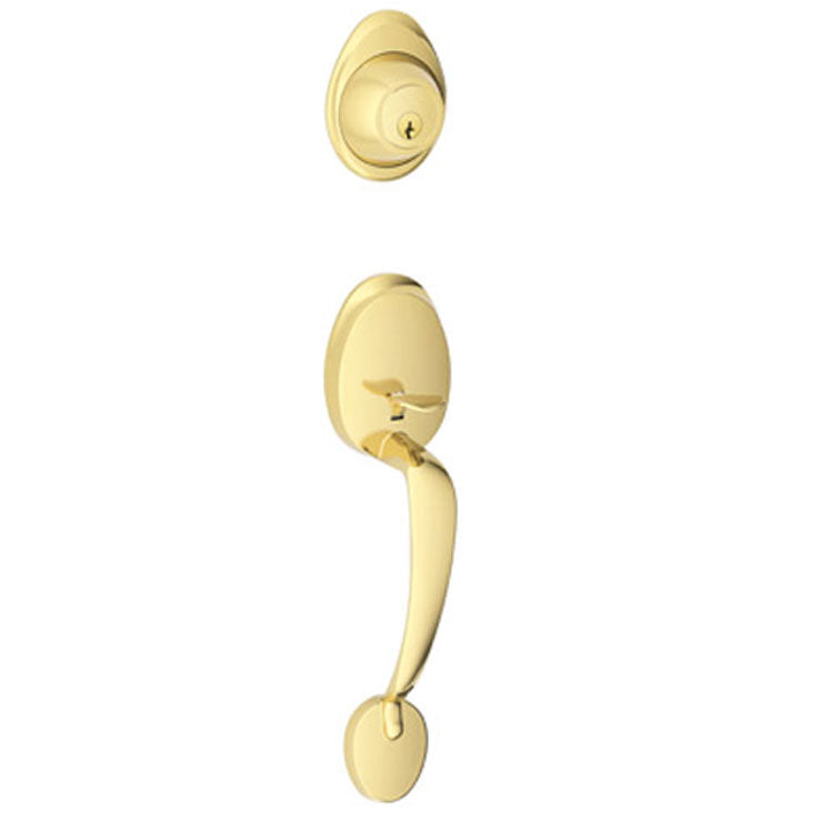 Dexter Barcelona Exterior Active Handle Set Polished Brass - Dexter Barcelona Exterior Active Handle Set Polished Brass