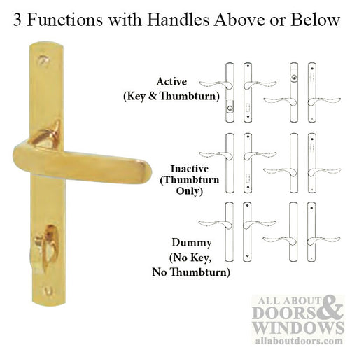 G-U Allegro Handle & 30mm Plate, Inactive, Thumbturn Only (Handles DO Move) Choose Color - G-U Allegro Handle & 30mm Plate, Inactive, Thumbturn Only (Handles DO Move) Choose Color