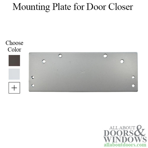 Drop Plate,  9-13/16 x 3-9/16 Mounting Plate for Door Closer - Drop Plate,  9-13/16 x 3-9/16 Mounting Plate for Door Closer