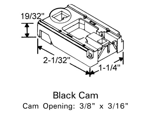 Pivot Lock Balance Shoe, Tilt Window, - Large , Black Cam - Pivot Lock Balance Shoe, Tilt Window, - Large , Black Cam