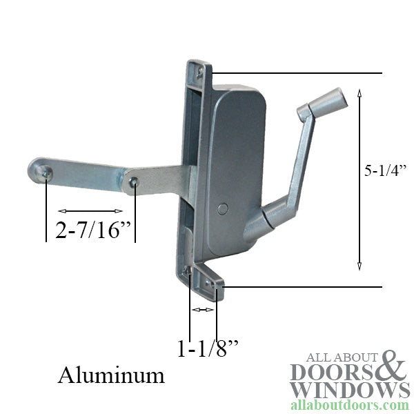 Awning Operator for t.m. Windows - Right - Aluminum - Awning Operator for t.m. Windows - Right - Aluminum