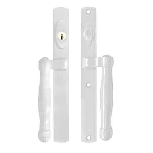 HOPPE HLS 9000 Sliding Door Handle Set Active Keyed White