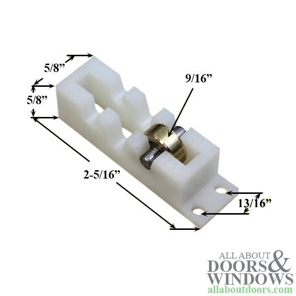 Roller Assembly with 9/16 Inch Metal Wheel - Roller Assembly with 9/16 Inch Metal Wheel