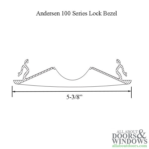 Andersen 100 Series Casement Lock Bezel - White - Andersen 100 Series Casement Lock Bezel - White