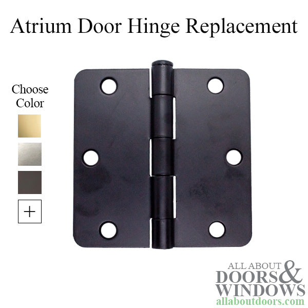 Atrium Door Hinge 3.5 x 3.5 inch, 1/4 Radius Corners, Residential, Steel - Atrium Door Hinge 3.5 x 3.5 inch, 1/4 Radius Corners, Residential, Steel