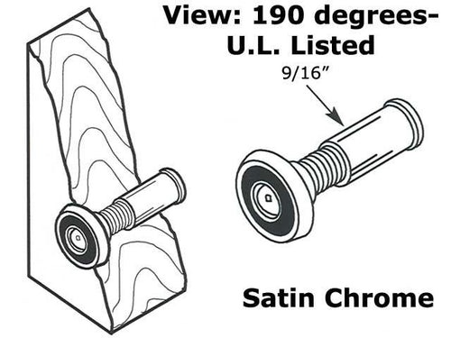 Door Viewer - 190  Degree - Glass Lens - Brushed/Satin Chrome - Door Viewer - 190  Degree - Glass Lens - Brushed/Satin Chrome