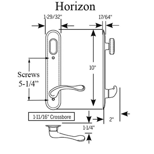 Trilennium Peachtree IPD Active Keyed Handle Set 1-3/4 Door - Trilennium Peachtree IPD Active Keyed Handle Set 1-3/4 Door