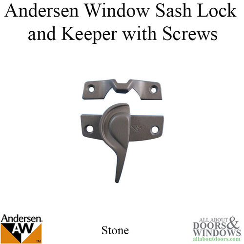 Andersen Sash Lock with Keeper - Stone - Andersen Sash Lock with Keeper - Stone