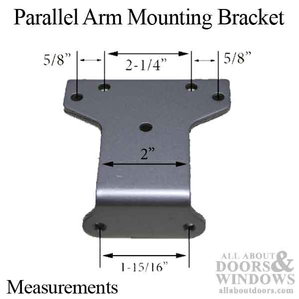 Parallel Arm Mounting Bracket for Heavy Duty Door Closer - Choose Color - Parallel Arm Mounting Bracket for Heavy Duty Door Closer - Choose Color