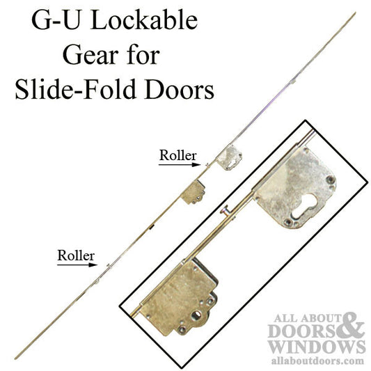 G-U Lockable Gear, 50mm backset slide-fold hardware