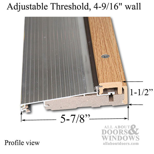 Threshold, Adjustable Oak Cap, 4-9/16