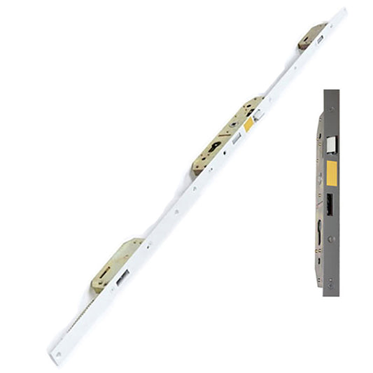 Andersen / Emco Storm Door Multipoint Lock (MPL), 2 Hooks and Deadbolt, RH- Gray