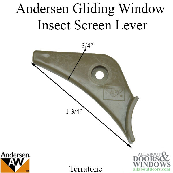 Lever, Insect Screen, Andersen Gliding Window, Terratone - Lever, Insect Screen, Andersen Gliding Window, Terratone