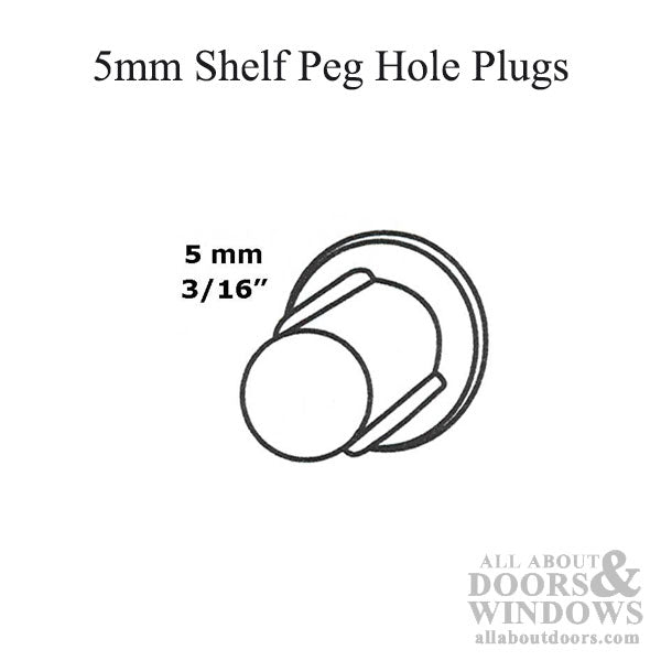 5mm Shelf Peg Hole Plugs - 48 Pack - 5mm Shelf Peg Hole Plugs - 48 Pack