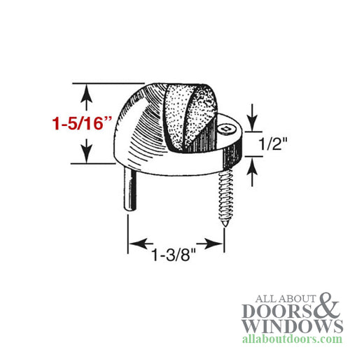 Floor Stop - Dome - 1-5/16 Inch - Choose Color - Floor Stop - Dome - 1-5/16 Inch - Choose Color