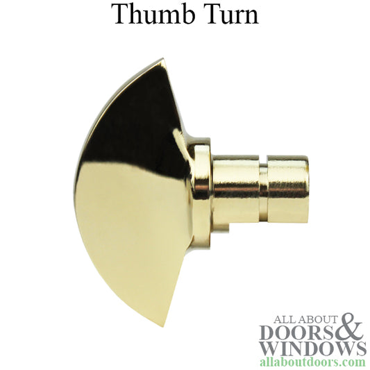 Thumb Turn Kit for Emtek Multipoint Lock Trim Polished Brass