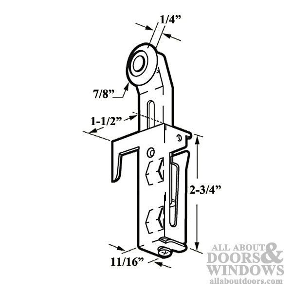 Left and Right Acme Top Roller and Corner Brackets for Sliding Panel Door - Left and Right Acme Top Roller and Corner Brackets for Sliding Panel Door