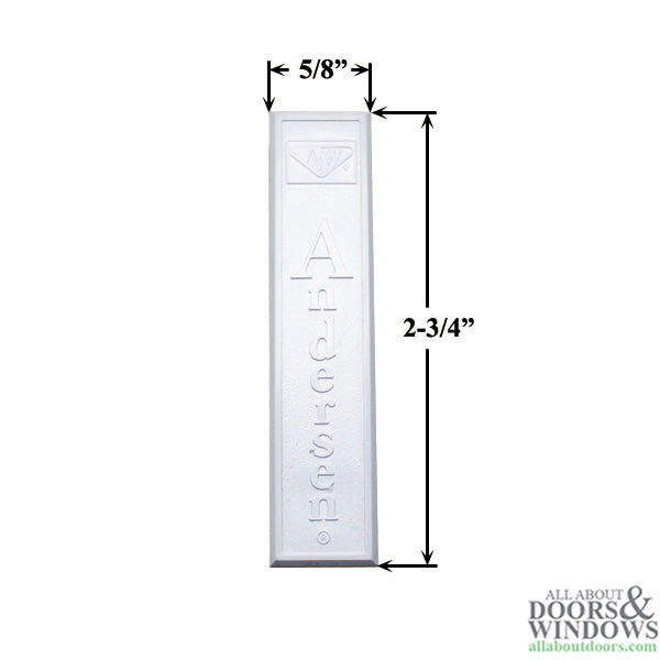 Andersen Window - Perma-Shield Gliding Door Logo Plate w/ Screws, Plastic - White - Andersen Window - Perma-Shield Gliding Door Logo Plate w/ Screws, Plastic - White