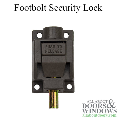 Truth Sliding Patio Door Foot Bolt security Lock - Truth Sliding Patio Door Foot Bolt security Lock