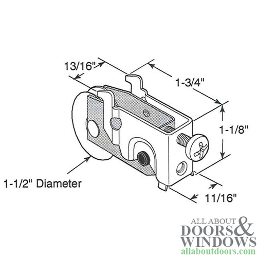 Roller Assembly for Sliding Patio Door Adjustable Steel Housing 1.5 Inch Steel Ball Bearing Wheel Diameter - Roller Assembly for Sliding Patio Door Adjustable Steel Housing 1.5 Inch Steel Ball Bearing Wheel Diameter