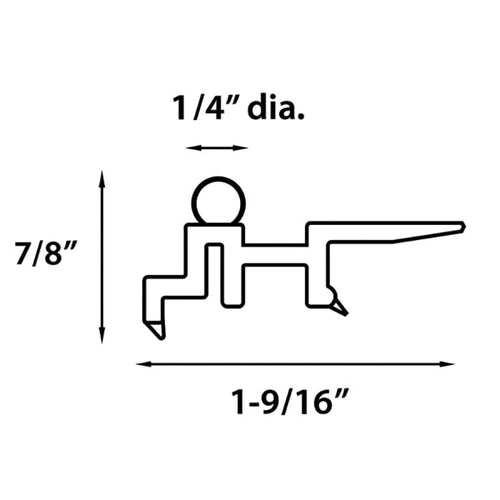Marvin V715 Stationary Panel Interlock for Sliding Patio Doors (Black) - Marvin V715 Stationary Panel Interlock for Sliding Patio Doors (Black)