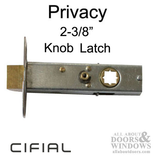 Cifial Passage Latch, Lever, 2-3/8" bs, Brass Tongue