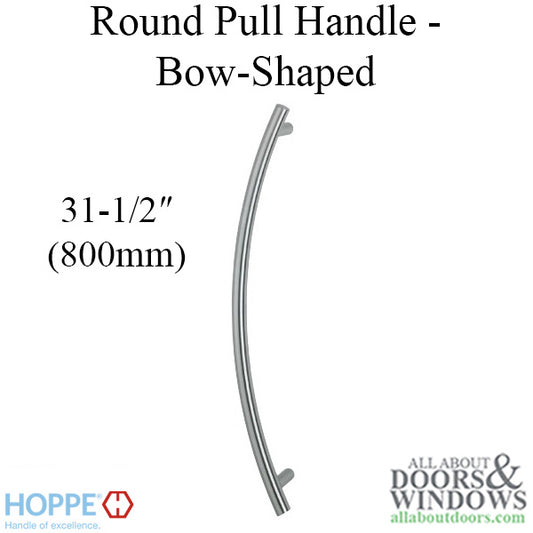 Hoppe Bow-Shaped Round Pull Handle, 31-1/2" - Stainless Steel