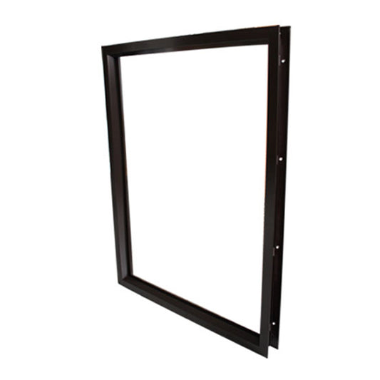 Commercial Door Lite Frame Low Profile Metal Frame 24 Inch x 32 Inch Dark Bronze