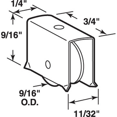 Roller Assembly (Grooved) - Sliding Windows, Showcase / Storm - Steel - Roller Assembly (Grooved) - Sliding Windows, Showcase / Storm - Steel