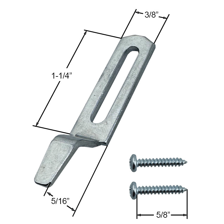 Adjustable 1-1/4 Inch Steel Latch Strike for Sliding Screen Door - Adjustable 1-1/4 Inch Steel Latch Strike for Sliding Screen Door