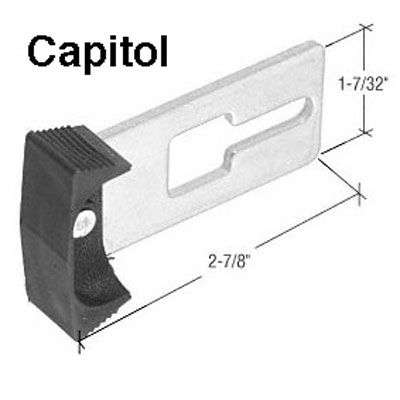Capitol Door Locking Bar Die-Cast Base with Plastic Pull 1-1/8" Screw Hole Center