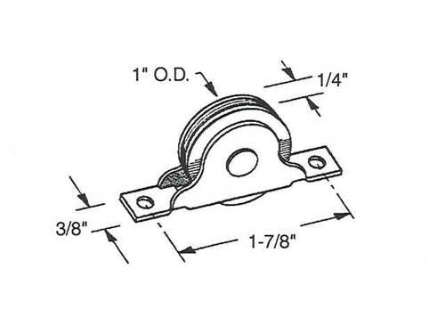 Sliding Door Ball Bearing Roller 1 Inch Steel Wheel Diameter - Sliding Door Ball Bearing Roller 1 Inch Steel Wheel Diameter