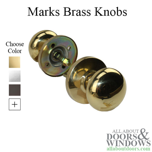 Marks Door Knob Pair For Security Doors Fits 22Ac Mortise Locks Security Knobs