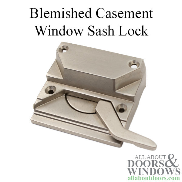 Blemished Casement 4-hole Sash Lock, Left - Satin Nickel - Blemished Casement 4-hole Sash Lock, Left - Satin Nickel