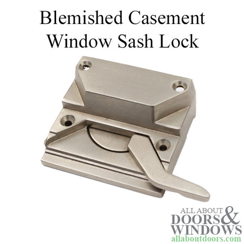 Blemished Casement 4-hole Sash Lock, Left - Satin Nickel - Blemished Casement 4-hole Sash Lock, Left - Satin Nickel