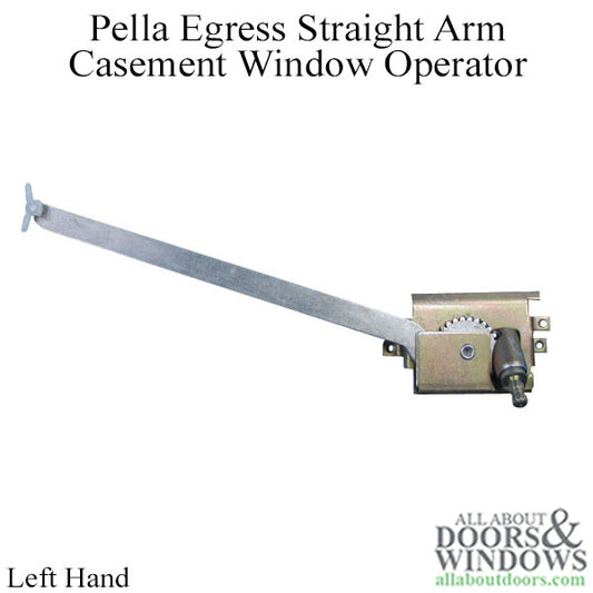 Pella Egress Casement window Operator, Straight arm - Left Hand