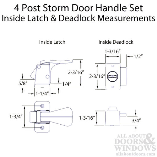 Storm Door Knob Set, Keyed Deadbolt - Below Handle -  Satin Nickel - DISCONTINUED - Storm Door Knob Set, Keyed Deadbolt - Below Handle -  Satin Nickel - DISCONTINUED