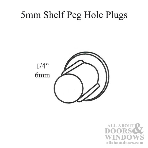 1/4 Inch Shelf Peg Hole Plugs - 48 Pack - Choose Color - 1/4 Inch Shelf Peg Hole Plugs - 48 Pack - Choose Color