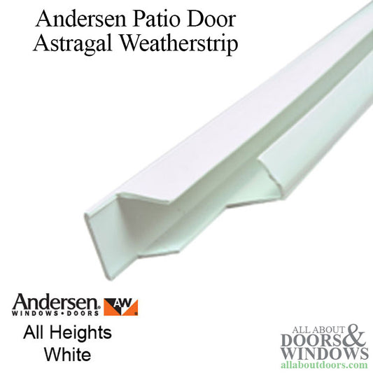 Andersen Frenchwood Gliding Doors - Weatherstrip - Astragal - Outside - White