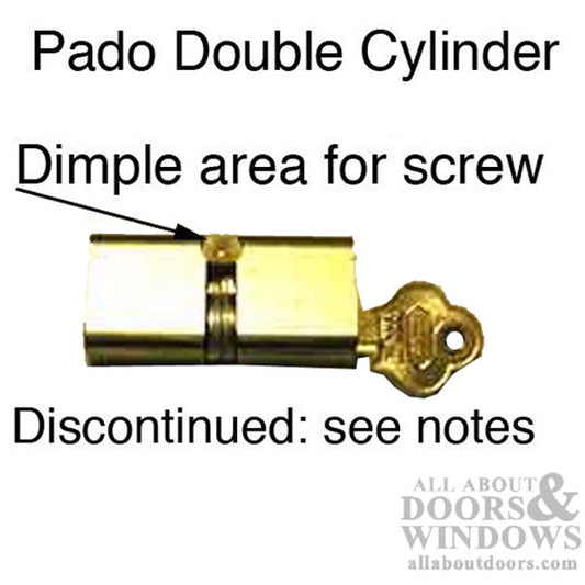 Pado Mortise Lock Cylinder, Key Both Sides : SEE NOTES