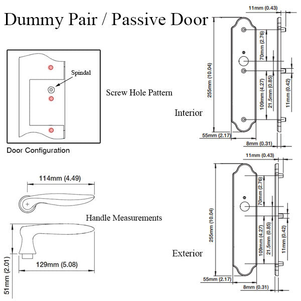 Hoppe Toronto M1020 / 3965N Dummy Pair Handleset – Rustic Umber - Hoppe Toronto M1020 / 3965N Dummy Pair Handleset – Rustic Umber