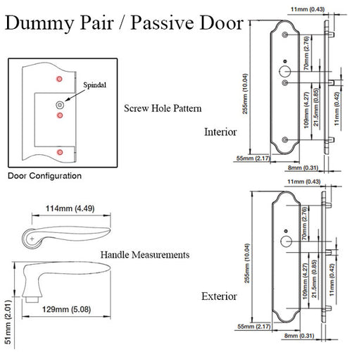 Hoppe Toronto M1020 / 3965N Dummy Pair Handleset – Rustic Umber - Hoppe Toronto M1020 / 3965N Dummy Pair Handleset – Rustic Umber