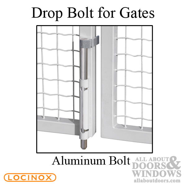 Locinox Surface-Mounted Dropbolt with Aluminum Bolt - Choose Color/Finish - Locinox Surface-Mounted Dropbolt with Aluminum Bolt - Choose Color/Finish