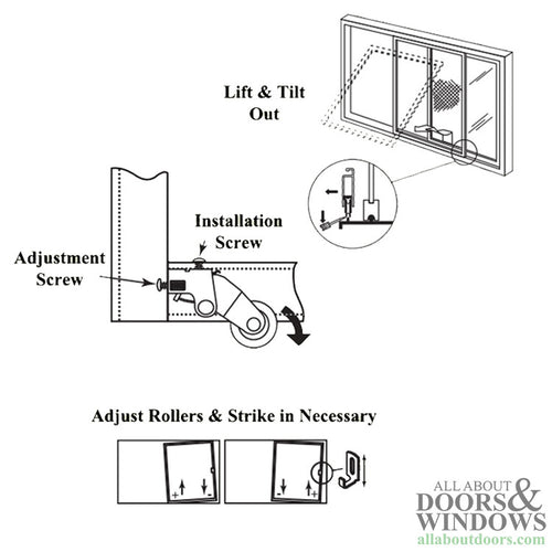 Adjustable Roller Assembly with 1 Inch Nylon Wheel for Sliding Screen Door - Adjustable Roller Assembly with 1 Inch Nylon Wheel for Sliding Screen Door