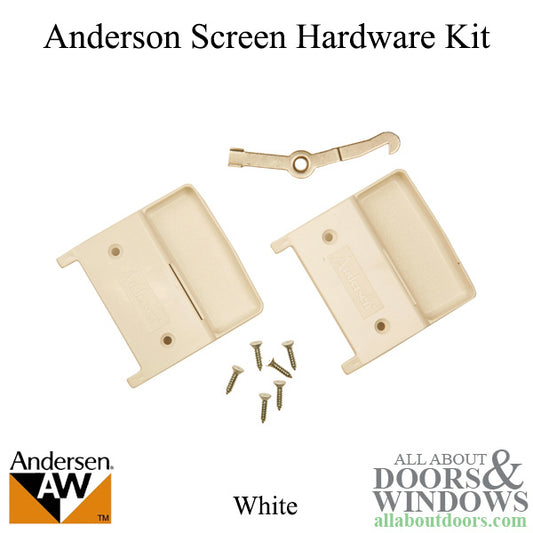 Andersen Window - Frenchwood Gliding Doors - Screen Hardware Kit - Astragal, 4 panel - White