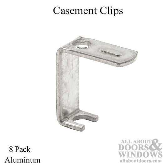 Casement Clips, 7/8" with Screws - Aluminum